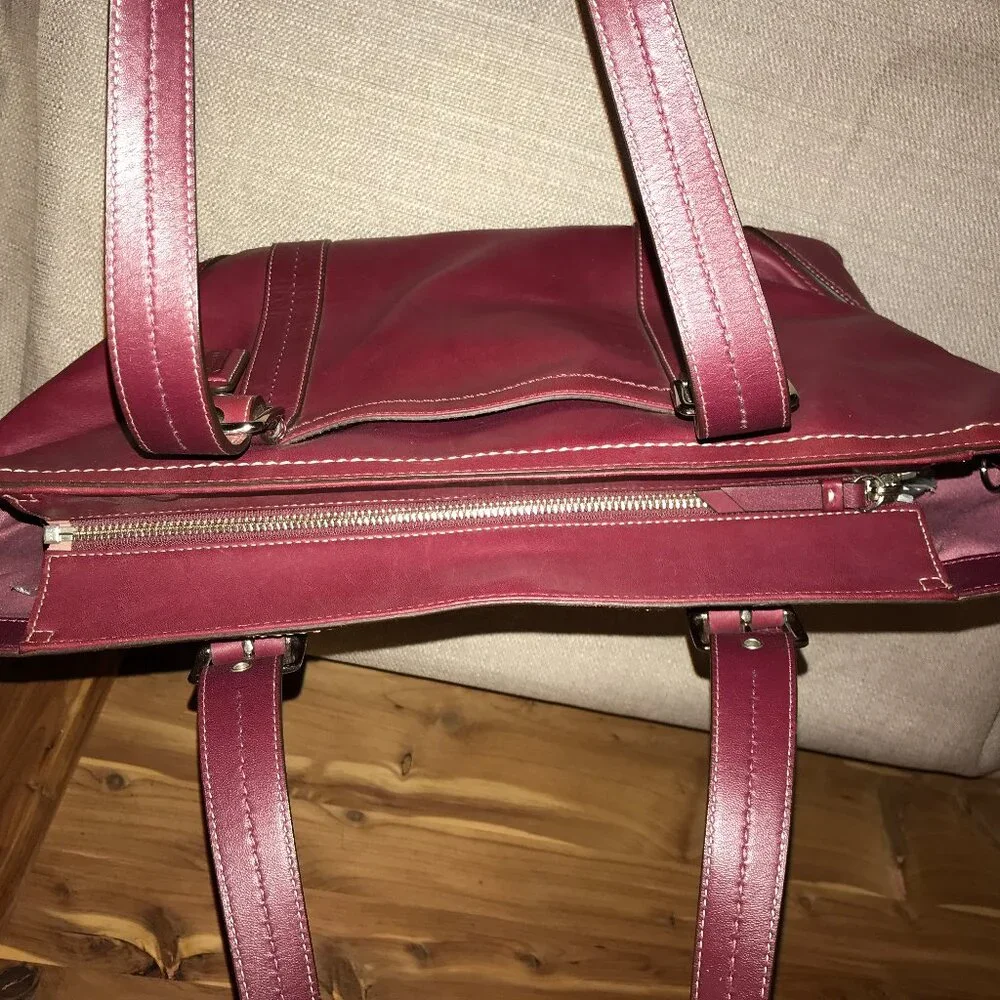 Red Coach Hampton Business Tote Bag Carryall Purse - Picture 7 of 16